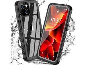for iPhone 13 Mini Case Waterproof for IP68 Underwater Full Body Protective Cover with Built in Screen Protector Only for iPhone 13 Mini 5G Case Clear Black 54 inch