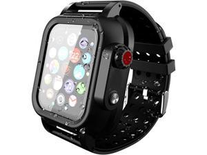 Waterproof Case for 38mm Apple Watch Series 3 and Series 2 with Builtin Screen Protector Full Body Shell Waterproof Shockproof Cover with Watch Band