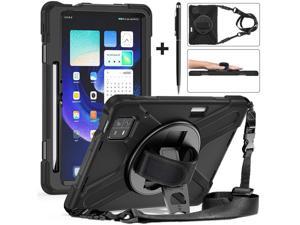Protective Case for Xiaomi Mi Pad 6  6 Pro 112 Inch 2023 with Stylus Holder  Kickstand Portable Heavy Duty Hybrid ShockProof Cover with 360 Rotatable Handle Shoulder Strap Stylus Pen