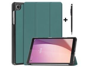 Case for Lenovo Tab M8 4rd Gen 2023 8 inch Tablet Model TB300FU TB300XU Slim Lightweight Stand Hard Shell Protective Cover with Stylus Pen Dark Green