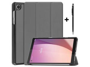 Case for Lenovo Tab M8 4rd Gen 2023 8 inch Tablet Model TB300FU TB300XU Slim Lightweight Stand Hard Shell Protective Cover with Stylus Pen Gray