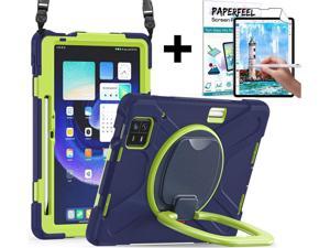 Case for Xiaomi Mi Pad 6  6 Pro 112 Inch 2023  Heavy Duty Protective Shockproof Cover with S Pen Holder  Hand Strap  Kickstand and Shoulder Strap Navy Blue