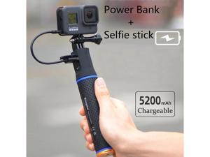 Clutch Battery Handle Grip 5200mAh Power Stick Camera Vlog Handgrip Extension Power Bank Backup Charging Battery for iPhone GoPro HERO MAX Insta360 ONE