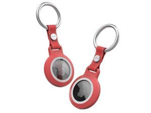 IP68 Waterproof AirTag Keychain Holder Case Lightweight AntiScratch Easy InstallationSoft FullBody Shockproof Air Tag Holder for LuggageKeys Dog Collar Red