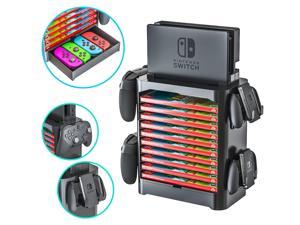 Game Storage Tower for Nintendo Switch - Nintendo Switch Game Holder Game Disk Rack and Controller Organizer Compatible with Nintendo Switch and Accessories