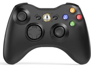 Wireless Controller Compatible with Xbox 360 2.4GHZ Gamepad Joystick Wireless Controller Compatible with Xbox 360 and PC Windows 7,8,10,11 with Receiver - Black