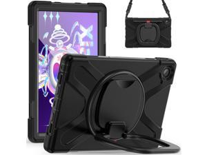 Lenovo Tab M10 Plus Case 10.6 inch 2022 [3rd Gen] Mdoel TB-125F TB-128F Shockproof Rugged Protective Cover with Stand / Hand & Shoulder Strap / Pencil Holder