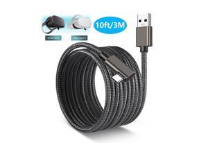 for Oculus Quest 2 Link Cable 10FT/3M, 90 Degree Nylon Braided Link Cable with 5Gbps Data Transfer and up to 3A Fast Charging USB A to USB C Link Cable for Oculus Quest 1/2 VR Headset and Gaming PC