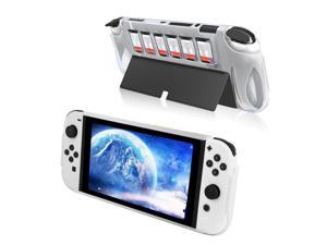 Switch Protective Case for Nintendo Switch OLED  Stand Cover with 6 Game Card Storage for NS Switch OLED Console  Joycon Controller Shockproof  AntiScratch