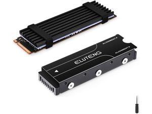 M.2 2280 Heatsink for PS5 / PC Double-Sided Heat Sink Alloy Aluminum NGFF NVME Cooling Sink with 4 Thermal Conductivity Silicone Pads M.2 SSD Cooler Set for 2280 M.2 SSD
