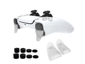 Trigger Extender with 8 Pcs Thumb Stick Grips for PS5 DualSense Controller Playstation 5 Accessories Clear