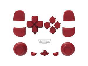 Replacement Repair Kits for PS5, D-pad + PS Microphone Buttons + Share Options + R1 L1 R2 L2 Trigger + ABXY Bullet Button, Full Set Buttons for Playstation 5 DualSense Controller Red