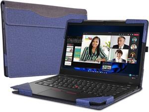 BONAEVER Case for Lenovo ThinkPad X1 Carbon Gen 10 / Gen 9 / Yoga Gen 8 / Yoga Gen 7 / Yoga Gen 6 14 inch, Notebook Sleeve Cover Accessories PU Leather Shell Protective Laptop Cover Blue