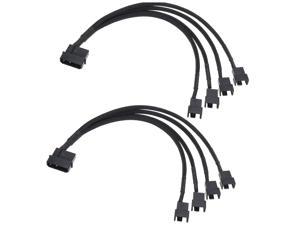 4pin Molex to 1/2/3/4-Port 3Pin/4Pin Cooler Cooling Fan Splitter Power Cable