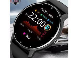 LIGE New Smart Watch Men Full Touch Screen Sport Fitness Watch IP67 Waterproof Bluetooth For Android ios smartwatch Men+box