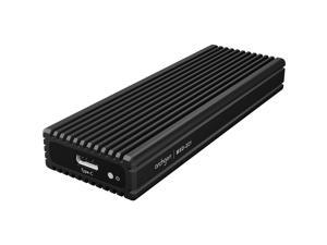 Archgon USB 3.1 Gen.2 NVMe Aluminum External SSD Enclosure with Both USB-C and USB-A Cables Compatible with M.2 2230/2242/2260/2280 PCIe-Based Solid State Drive Model MSD-221 (Black)