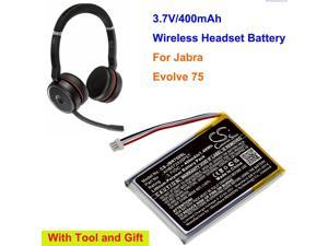Cameron Sino 400mAh Wireless Headset Battery AHB572535PST for Jabra Evolve 75