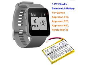 Cameron Sino 180mAh Smartwatch Battery 3610011700 for Garmin Approach S10 Approach S20 Approach X40 Forerunner 35