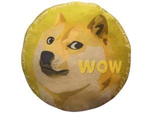 BitcoinMerch.com - Yellow Dogecoin (Doge) Stuffed Plush Pillow Cryptocurrency Crypto Currency Decoration