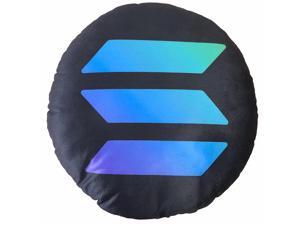 Black Solana (SOL) Stuffed Plush Pillow Cryptocurrency Crypto Currency Decoration