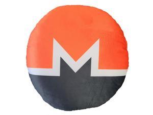 Orange/Black Monero (XMR) Stuffed Plush Pillow Cryptocurrency Crypto Currency Decoration