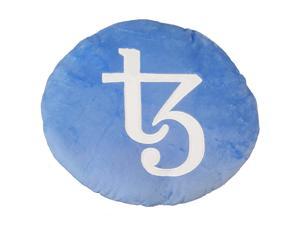 Blue Tezos (XTZ) Stuffed Plush Pillow Cryptocurrency Crypto Currency Decoration