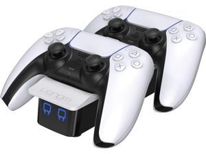 Venom PS5 Controller Twin Docking Station, Charging station designed for PS5 Dualsense controllers, Dual stand charger dock - White