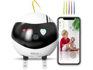 Enabot EBO Air Security Pet Camera, Motion Detection 1080P AI Camera with E-Pet, Wireless Self-Charging Night Vision Companion Robot for Elderly Pet Kid, 32GB SD Card APP Remote Control