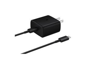 Samsung OEM Black 45W USB-C PD Wall Charger w/ USB-C to USB-C Cable
