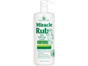 Miracle Rub Pain Relieving Cream with 42% Aloe, 32 OZ Bottle