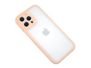 Honfomy Case TPU+PC clear [Non-stick fingerprint] [Full Lens Protection] Anti-skid Shockproof Protective Case Skin color iPhone 12 Pro Max