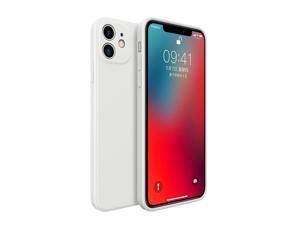 Honfomy Case for iPhone 13/13Pro Max Square Liquid Silicone Right-Angle Edges Thin Durable Protective Cover White iPhone 13