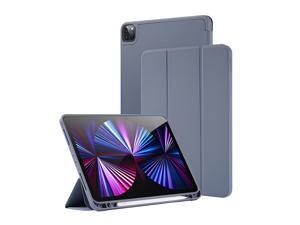 Honfomy iPad 10.2 Case iPad 9th Generation 2021/ iPad 8th Generation 2020/ iPad 7th Case with Solid Back Pencil Holder, Protective Case Auto Sleep/Wake Cover 10.2 inch Purple