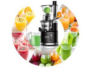 Juicer Machines, Aeitto® Slow Masticating Juicer Pro, Wide-mouthed 3.2-in Chute Cold Press Juicer, Reverse Function, High Juice Yield Extractor, Fruits and Vegetables | BPA Free | Quiet