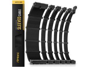 Power Supply Sleeved Cable /24pin ATX /4+4pin EPS /8-pin PCI-E /6pin PCI-E PSU Extension Cable Kit 30cm Length with Combs