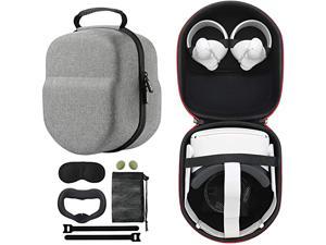 Oculus Quest 2 Case, Lightweight Carrying Case for Meta/Oculus Quest 2, with 8 in 1 Accessories Set, All in One VR Gaming Storage Portable Travel Hard Protective Bag