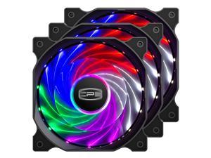 120mm Computer Fan 3-Pin Fixed Color Low Noise led case Fan High Performance PC Case Fan with Hydraulic Bearing for Gaming PC Case (3 Pack)