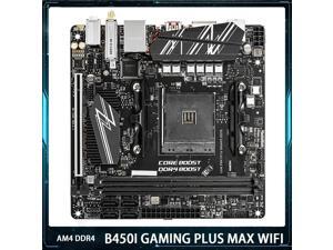 For Msi B450I GAMING PLUS MAX WIFI Desktop Motherboard AM4 DDR4 64GB SATA3*4 M.2 USB3.2Gen1 Mini-ITX Original Quality Work Fine