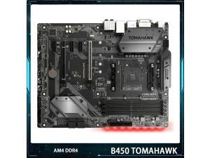 Msi B450 TOMAHAWK Desktop Motherboard AM4 DDR4 128G SATA3*6 PCI-E3.0 M.2 USB3.1 ATX Original Quality Work Fine