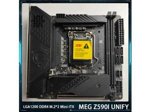 MEG Z590I UNIFY For Msi LGA1200 DDR4 64G SATA3*4 M.2*2 USB3.2 Support I9 M-ITX Desktop Motherboard Original Quality Fast Ship