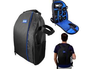 Acuvar Camera Backpack with Removable Compartment Camera Bag for SLR DSLR Mirrorless Camera Waterproof Camera cases for Sony Canon Nikon Tripod 13 Laptop Rain cover Blue