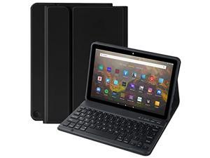 Keyboard Case for Kindle Fire HD 10HD 10 Plus Table 2021 11th Generation 101 inch Slim Folding Stand Cover with Wireless Bluetooth Keyboard Fire Tablet Keyboard Case with Auto WakeSleep  Black