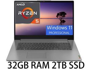 Lenovo IdeaPad 3 Laptop 173 FHD IPS Display AMD Ryzen 5 5625U 6Core Processor AMD Radeon Graphics 32GB DDR4 2TB PCIe SSD WiFi 6 Fingerprint Reader Windows 11 Pro