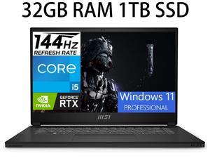MSI Stealth 15 Gaming Laptop 156 FHD 1920x1080 144Hz Intel Core i513420H 8 Cores NVIDIA GeForce RTX 4060 32GB DDR5 1TB PCIe SSD Cooler Boost Trinity Windows 11 Pro