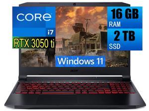 Acer Nitro 5 Gaming Laptop 156 FHD 144Hz Display Intel Core i711800H 8 cores processor NVIDIA GeForce RTX 3050 Ti 4GB GDDR6 16GB DDR4 2TB PCIe SSD WiFi 6 Backlit Keyboard Windows 11