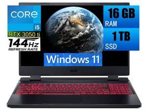 Acer Nitro 5 15 Gaming Laptop 156 FHD 144Hz Intel Core i512500H 12 cores Processor NVIDIA GeForce RTX 3050 Ti 4GB GDDR6 16GB DDR4 1TB PCIe SSD WiFi 6 Backlit Keyboard Windows 11