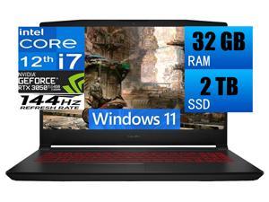 MSI Katana GF66 15 Gaming Laptop 156 Full HD 144Hz display Intel Core i712650H 10 cores Processor NVIDIA GeForce RTX 3050 Ti 32GB DDR4 2TB PCIe SSD Cooler Boost 5 Windows 11