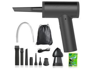 Electric Air Duster, Cordless Air Duster 3-in-1 kit with 90,000 RPM Brushless Motor, Adjustable 12.5 kPa Suction for Home, Car, Outdoors Cleaning and Inflating