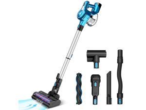 INSE Cordless Vacuum Cleaner, 23Kpa 250W Powerful Suction Stick Vacuum Cleaner, Up to 45min Runtime,10-in-1 Lightweight Vacuum for Carpet Hard Floor Pet Hair Car - S6X
