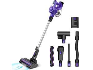 INSE Cordless Bagless Vacuum Cleaner, 23Kpa 250W Powerful Suction Stick Vacuum Cleaner, Lightweight Straight Tube Vacuum Cleaner,10-in-1 Lightweight Vacuum for Pet Hair Hard Floor Thin Carpet - S6